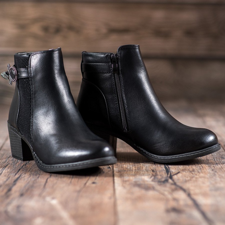 Abloom Boots With Decorative Buckle black 1