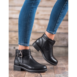 Abloom Black Eco Leather Booties 2