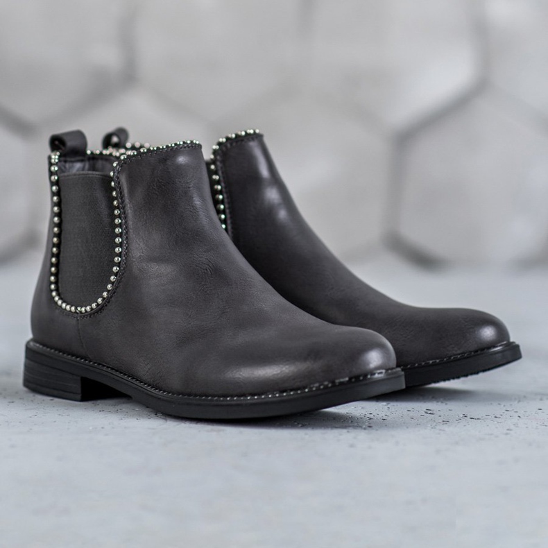 SDS Chelsea boots with jets grey 2