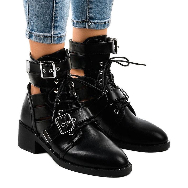 Black women's boots on a massive T195 sole 1