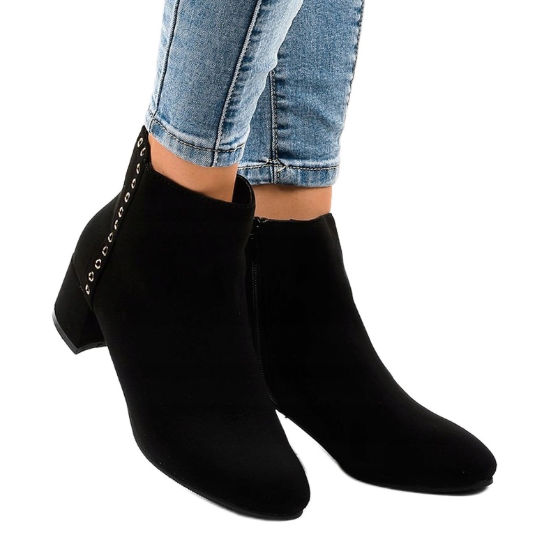 Black suede ankle boots on the Z179 post 2