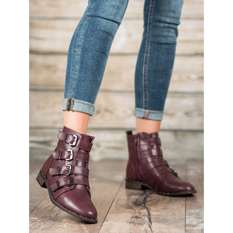 Cm Paris Boots With Buckles red 1