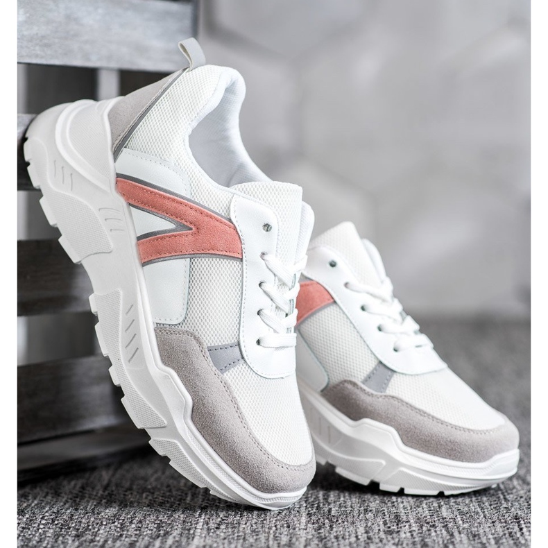 SHELOVET Sports Sneakers white pink multicolored 2