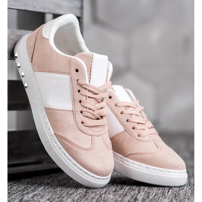Emaks Sneakers With Rhinestones white pink 2 Emaks Sneakers With Rhinestones white pink 2