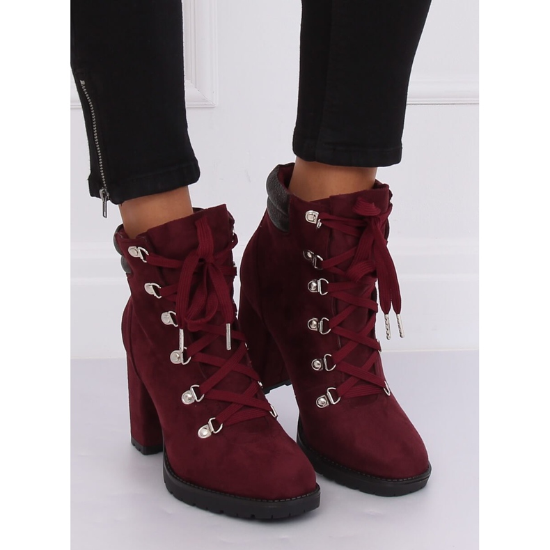 Maroon timber boots 8992 Wine Red 2