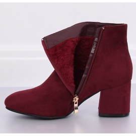 Burgundy high-heeled boots B8816-1 Wine red 1
