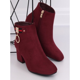 Burgundy high-heeled boots B8816-1 Wine red 2