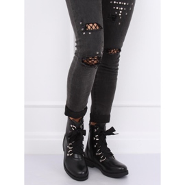 Black military boots LJ001 Black 1