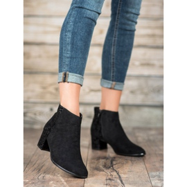 Filippo Suede Booties With Flowers black 2