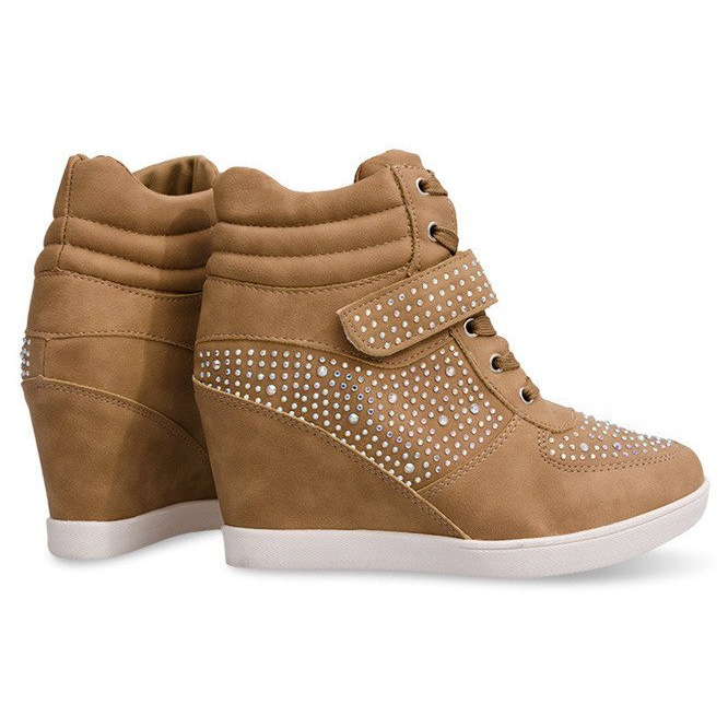 Sneakers Sneakers On Wedge Boots 3188 Khaki multicolored green 2