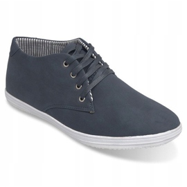 Fashionable High Sneakers 3232 Navy Blue 2