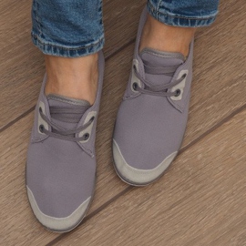 Lycra 1603 Gray Lace-Up Sneakers grey 1