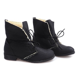 Lace-up Boots With Fur 8848 Black 1