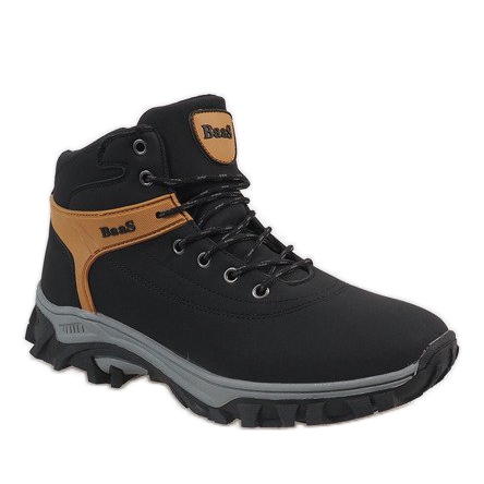 Black insulated snow boots 299-1 1
