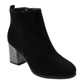 Black suede ankle boots on the DS00055 post 1
