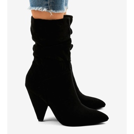 Black suede ankle boots on the LS5062 post 2