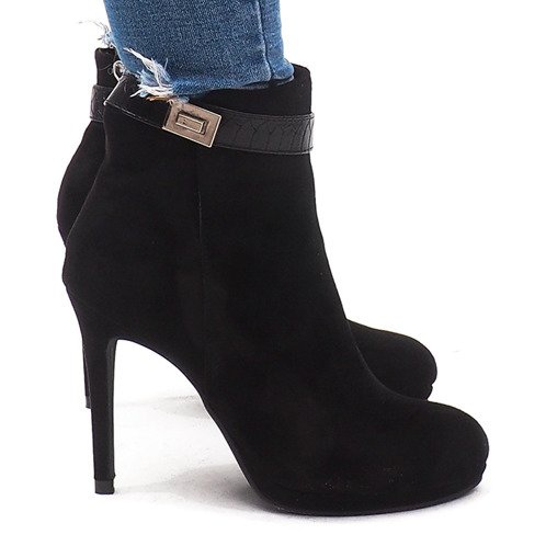 Elegant Boots On High Heel 1609-211 Black 1