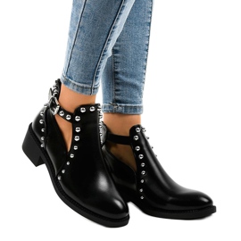 Women's black boots on the A-407 post 2
