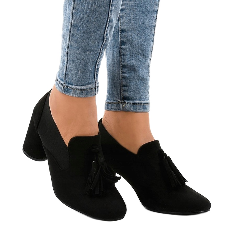 Black suede pumps on the LL-97P post 2