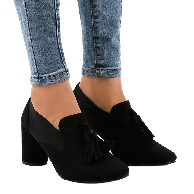 Black suede pumps on the LL-97P post 1