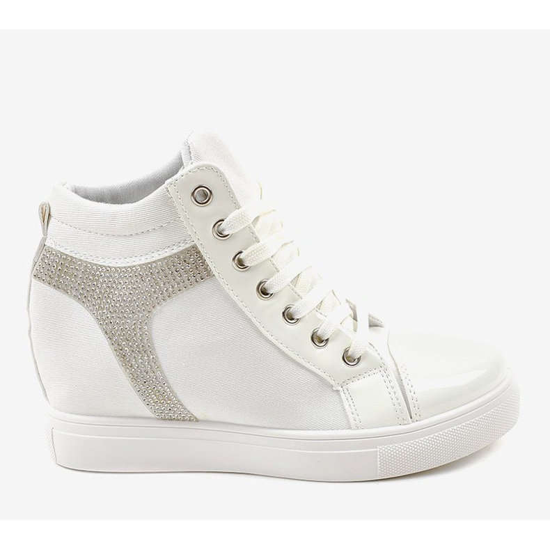 White wedge sneakers with sequins AN2959 2