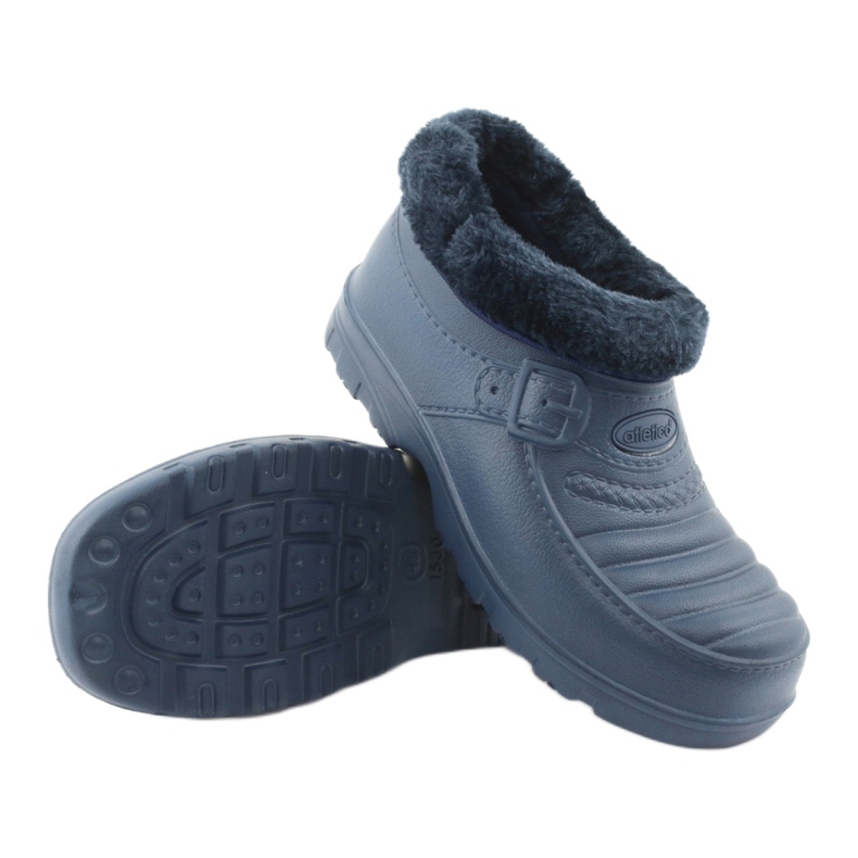 Atletico Galoshes insulated with fur navy blue 3