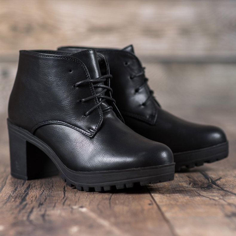 SHELOVET Lace-up Boots On The Platform black 2