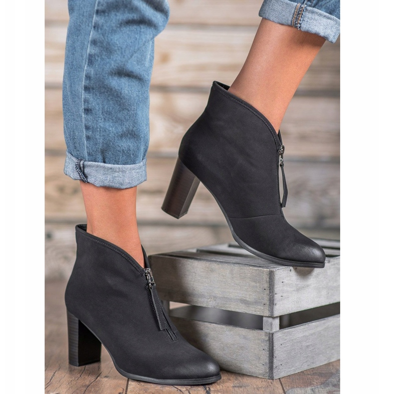 VINCEZA boots with a zipper black 1