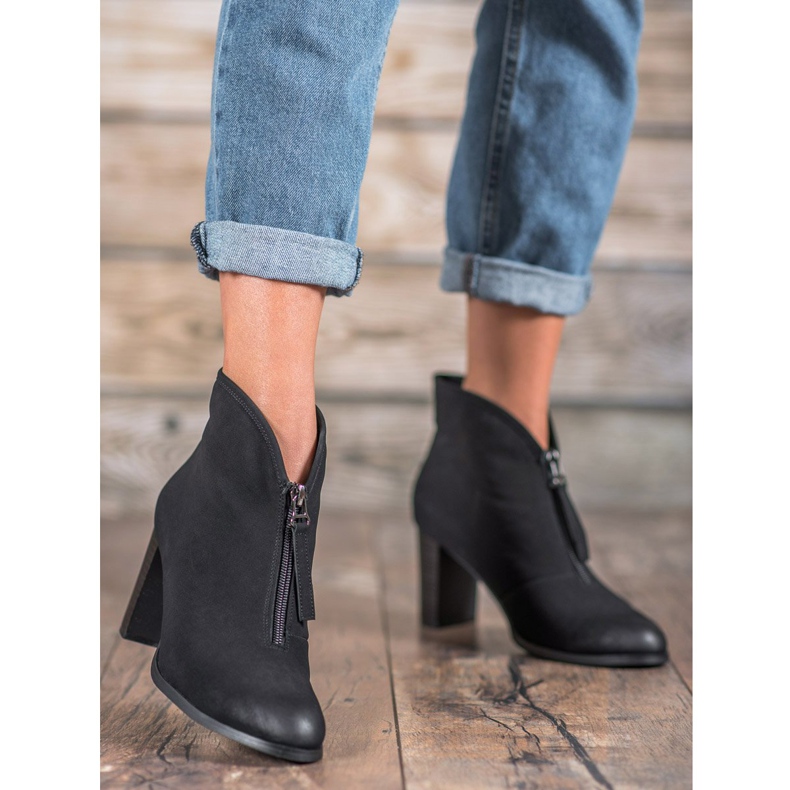 VINCEZA boots with a zipper black 2