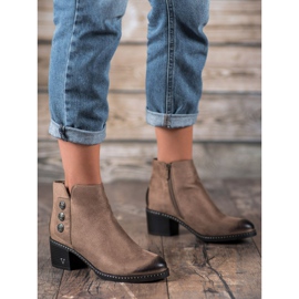 Vinceza Suede Booties On A Bar brown 1