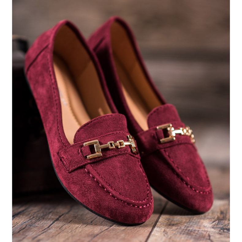 Abloom Suede Lords With Ornament red 2