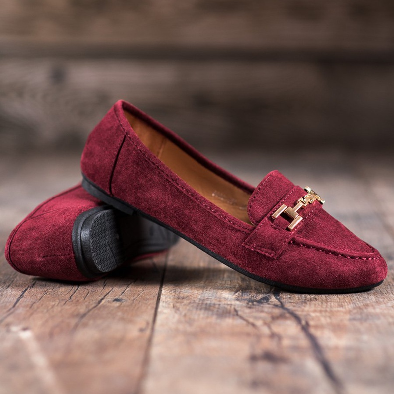 Abloom Suede Lords With Ornament red 1