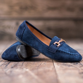 Abloom Suede Lords With Ornament blue 1