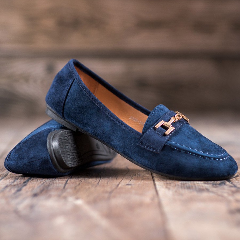 Abloom Suede Lords With Ornament blue 1