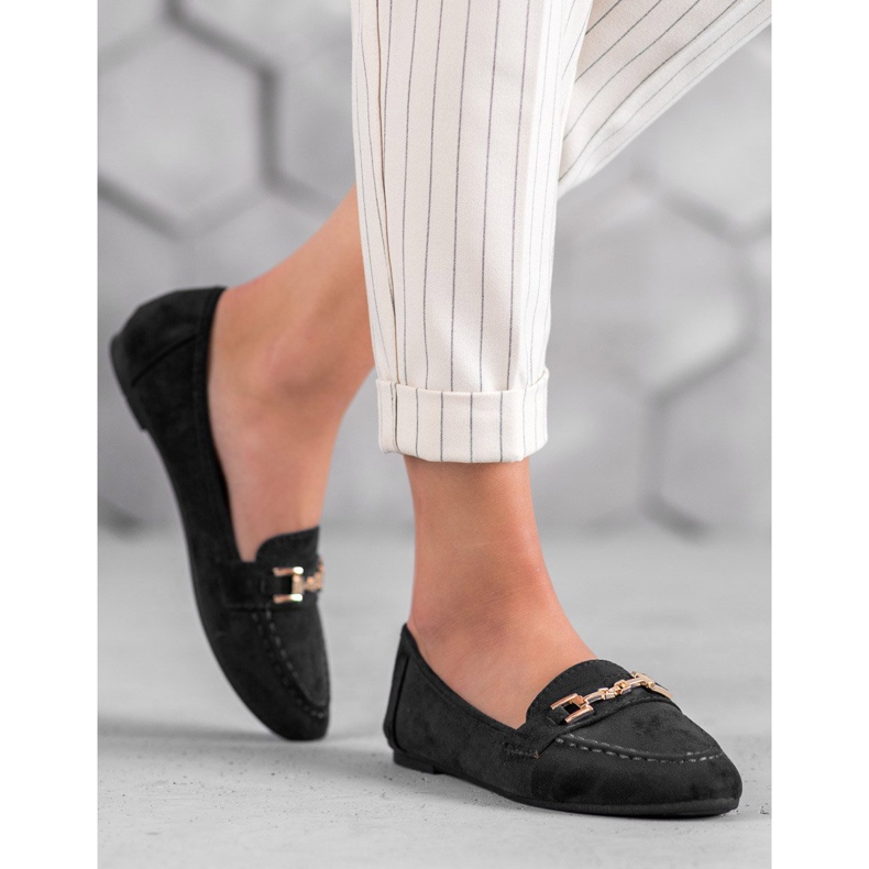 Abloom Suede Lords With Ornament black 2