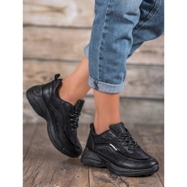 SHELOVET Shiny Sport Shoes black 1 SHELOVET Shiny Sport Shoes black 1