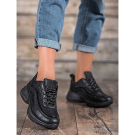 SHELOVET Shiny Sport Shoes black 2 SHELOVET Shiny Sport Shoes black 2