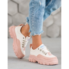 SHELOVET Lace-up Sports Shoes pink 1