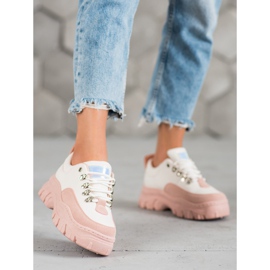 SHELOVET Lace-up Sports Shoes pink 2