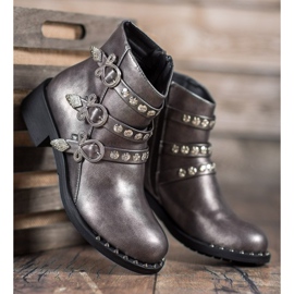 Forever Folie Boots With Studs grey 2