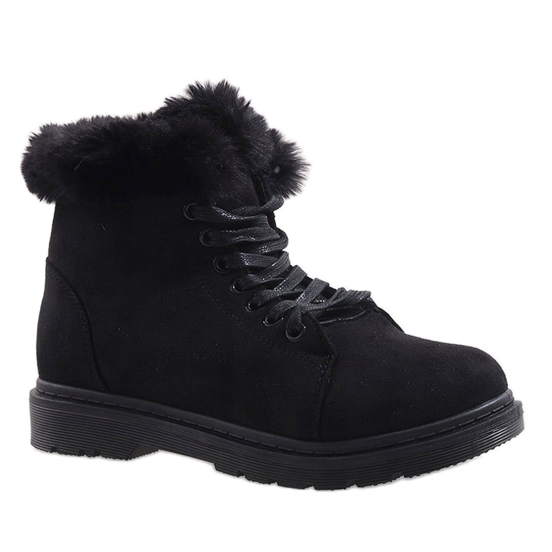 Black suede insulated boots SJ1819-1 1