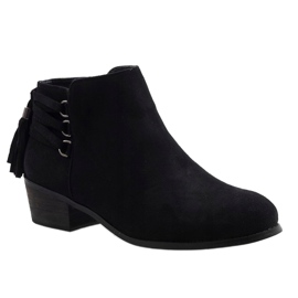 Black suede insulated boots SJ1819-1 1