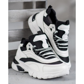 SHELOVET Fashion Sneakers white black 1 SHELOVET Fashion Sneakers white black 1