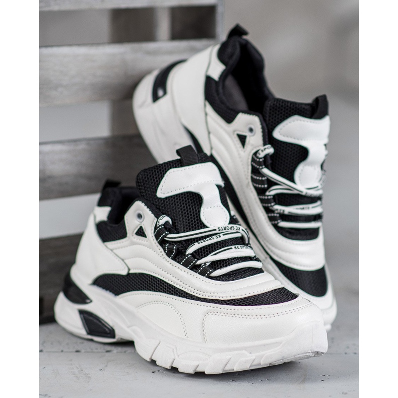 SHELOVET Fashion Sneakers white black 1 SHELOVET Fashion Sneakers white black 1