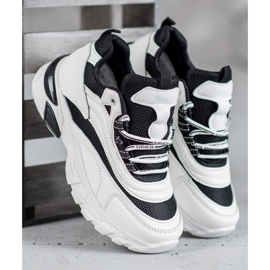 SHELOVET Fashion Sneakers white black 2 SHELOVET Fashion Sneakers white black 2