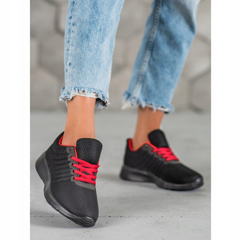 SHELOVET Black Sport Shoes 2