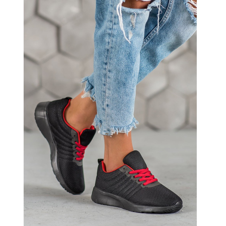 SHELOVET Black Sport Shoes 1