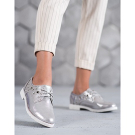 SHELOVET Tied Shoes With Eco Leather grey 2