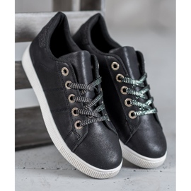 SHELOVET Sneakers With Glitter black 1 SHELOVET Sneakers With Glitter black 1