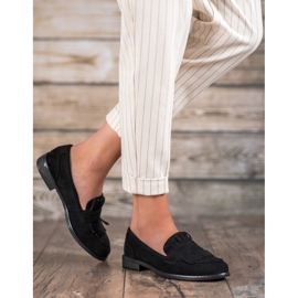 SHELOVET Loafers with fringes black 1